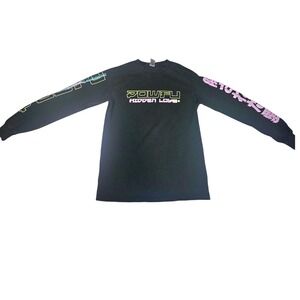 Powfu Hidden Love Long Sleeve Graphic T-Shirt Black Neon Artist Merch Mens Small